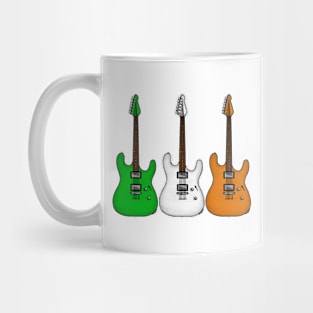 Electric Guitar Irish Flag Guitarist St Patrick's Day Mug